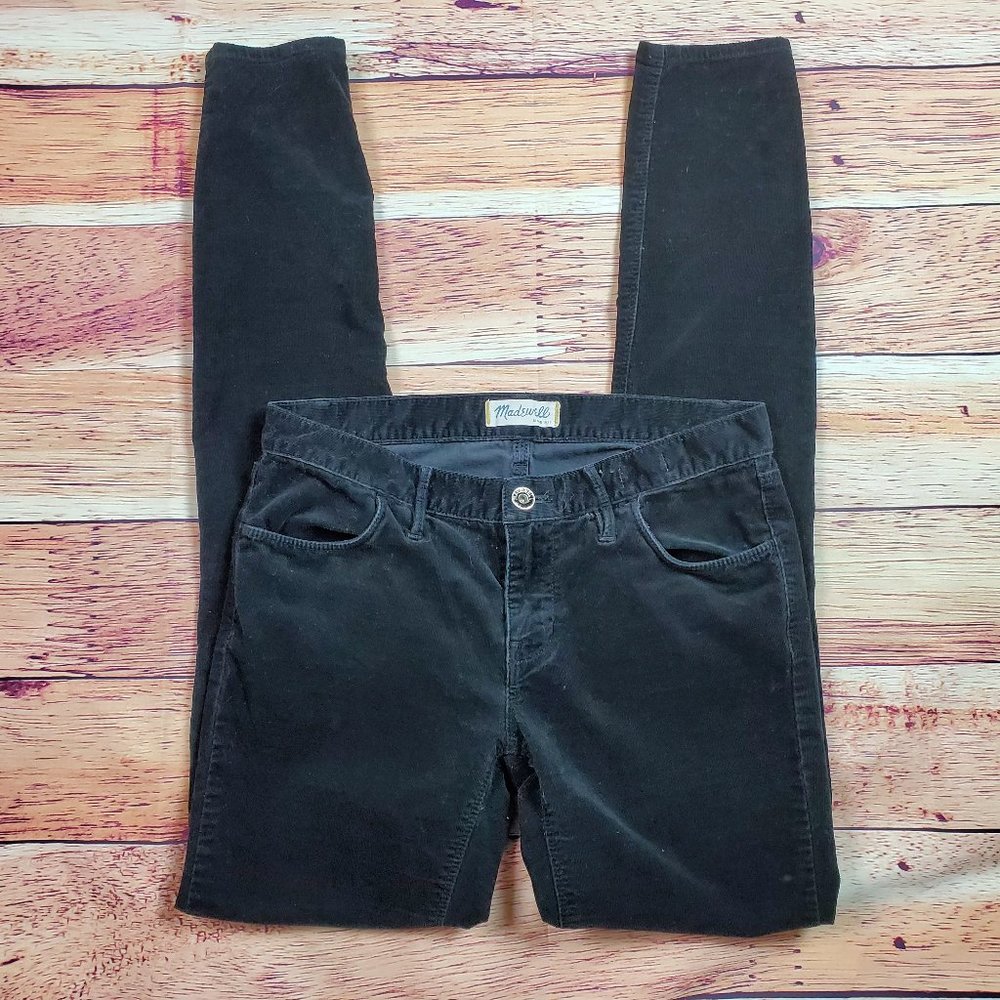 Madewell Corduroy Skinny Pants Size 26 Solid Black